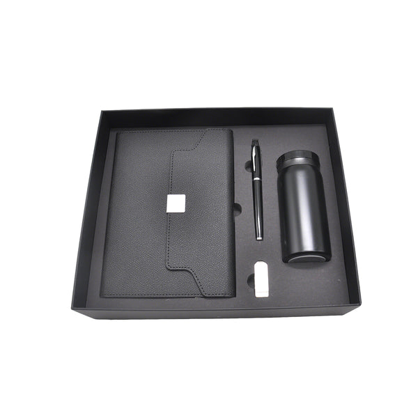 PU Notebook + Pen + 16GB USB + 200ml Steel Bottle (Gift Set)
