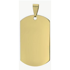 Stainless Steel Name Tag - Gold