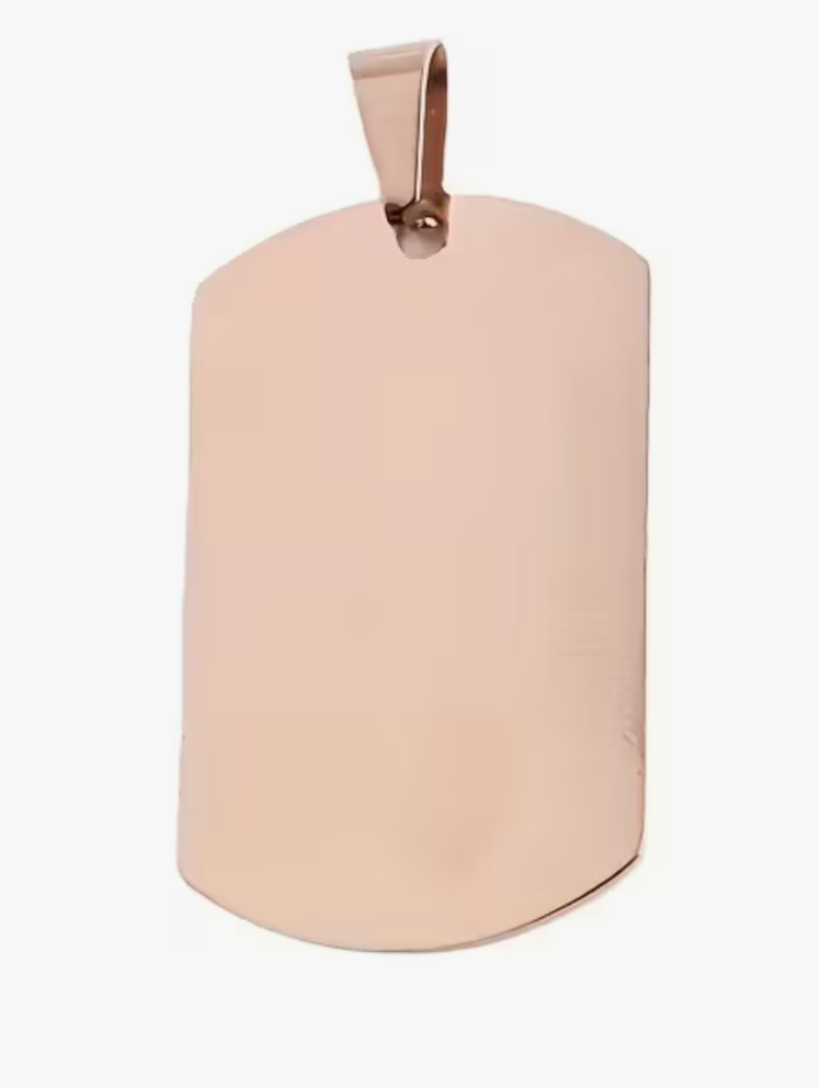 Stainless Steel Name Tag - Rose Gold
