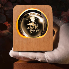 Beech Wood Frame + Crystal Ball - 11.5cm