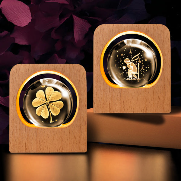 Beech Wood Frame + Crystal Ball - 11.5cm