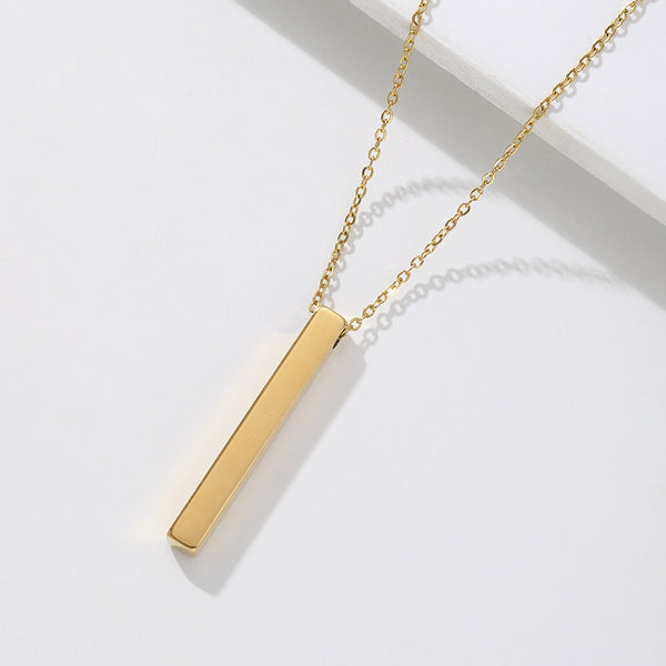 Vertical Bar Necklace - Gold