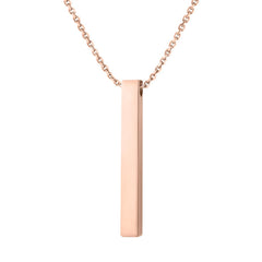 Vertical Bar Necklace - Rose Gold