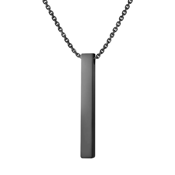 Vertical Bar Necklace - Black