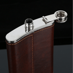 7oz PU Leather Flask