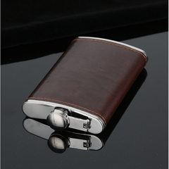 7oz PU Leather Flask