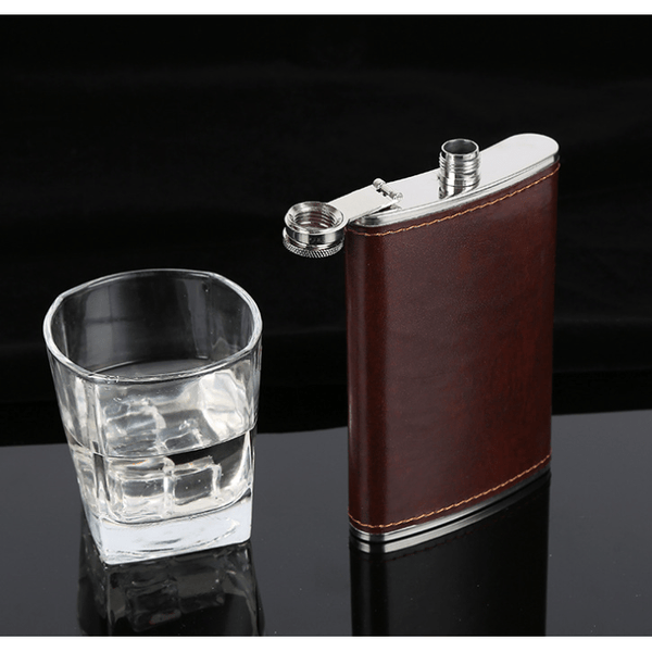 7oz PU Leather Flask