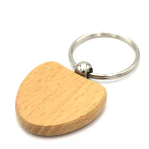 heart wooden laser engravable keyring