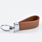 keyring real leather dark brown engravable