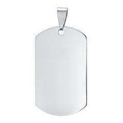 Stainless Steel Name Tag - Silver