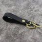Real Leather Key Strap - Black