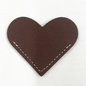 laser engravable PU dark leather book mark 
