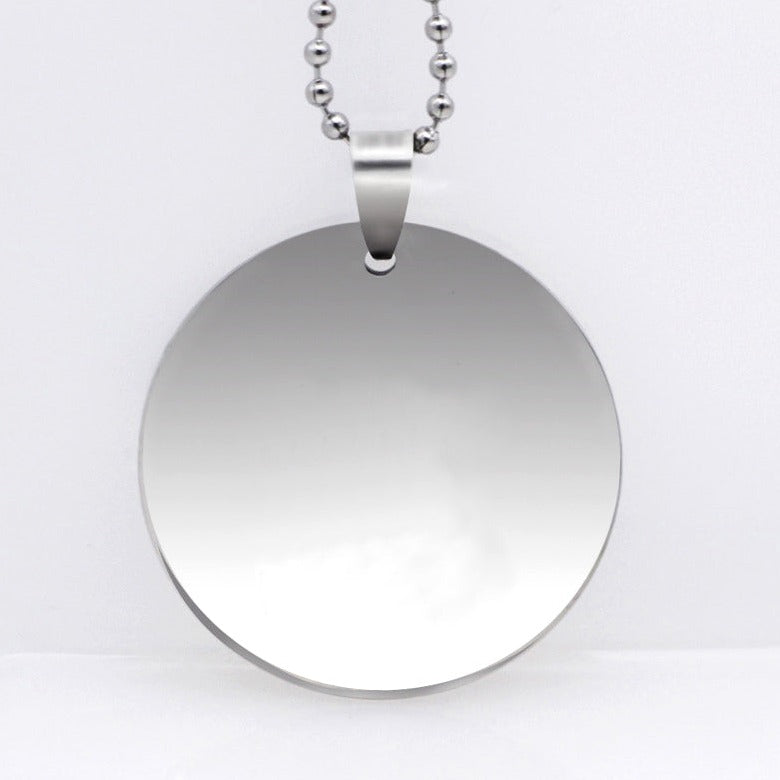 thinkbaba laser engravable supplies wholesale silver dog tag chain name tag