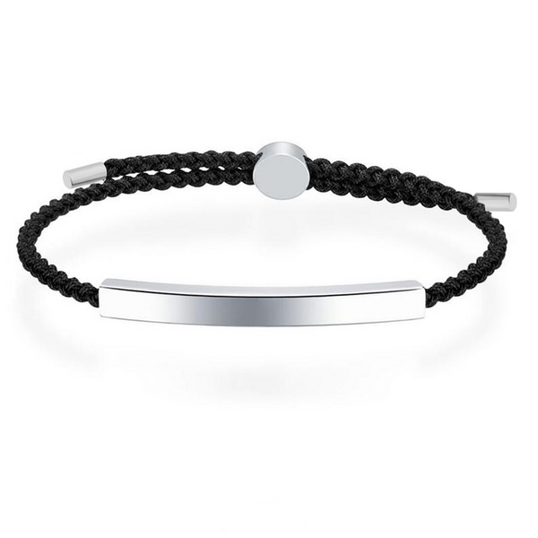 thinkbaba stainless steepl laser engravable bracelet black women and men